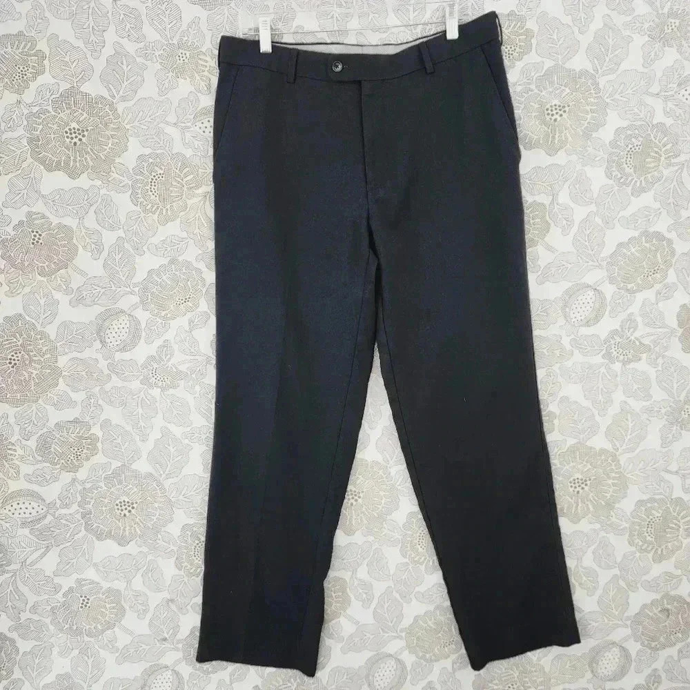 Peter Millar Black Dress pants Men's 34x30 Straight Leg 1599
